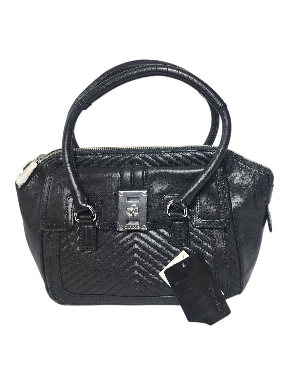L.A.M.B. Gwen Stefani Saratoga Martin Black Leather Satchel 🔥